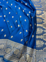 Pure Banarasi Mashru Silk Saree With zari work pallu