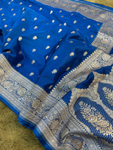 Pure Banarasi Mashru Silk Saree With zari work pallu