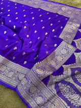 Pure Banarasi Mashru Silk Saree With zari work pallu