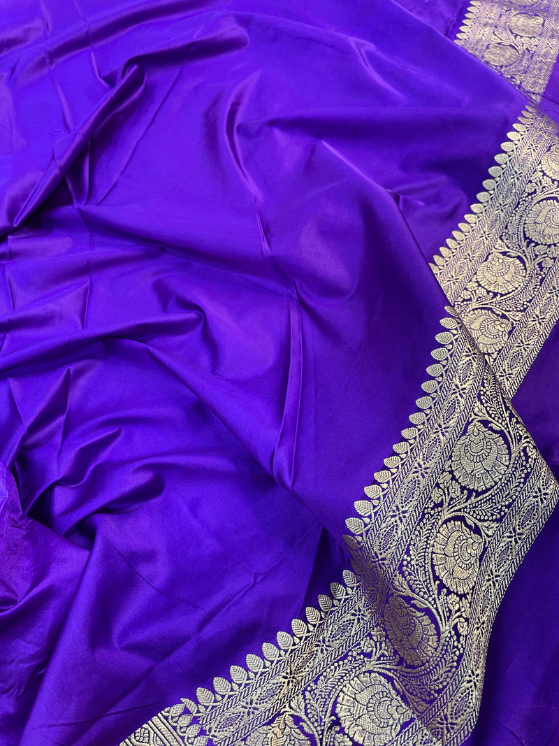 Pure Banarasi Mashru Silk Saree With zari work pallu