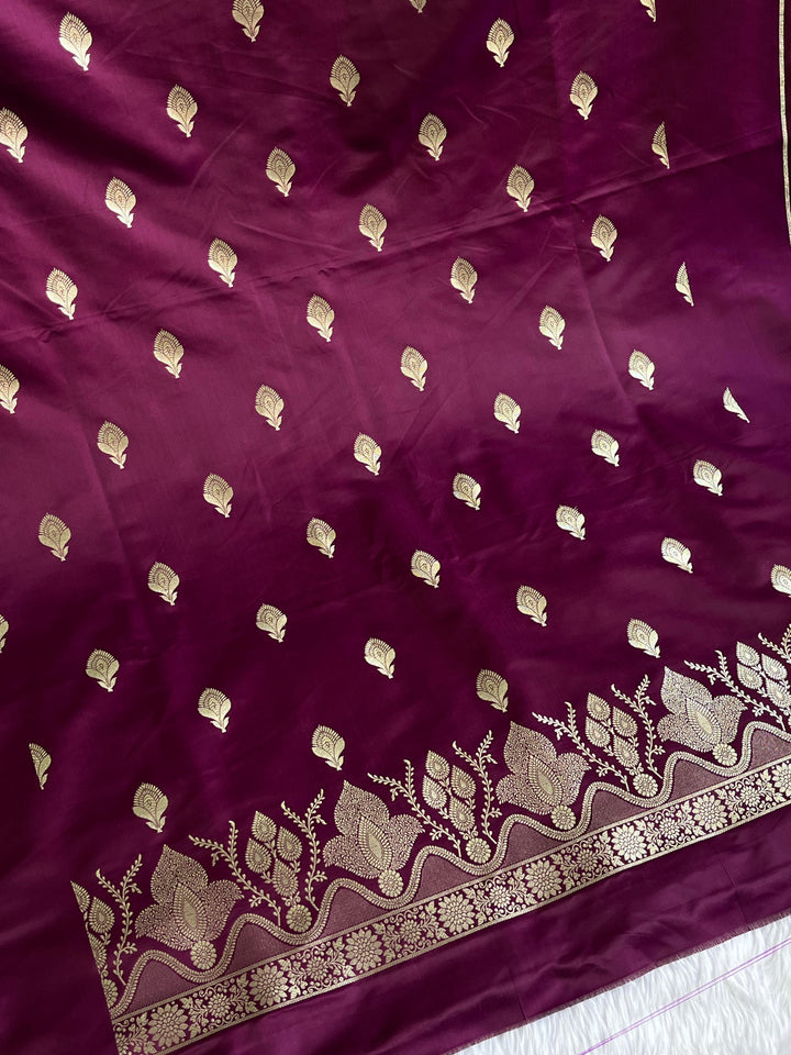 Pure Handloom Banarasi Mashru Silk Unstitched Suit