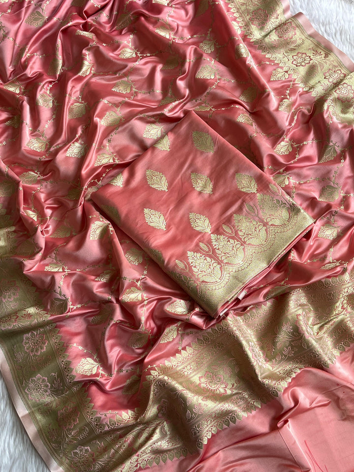 Pure Handloom Banarasi Mashru Silk Unstitched Suit