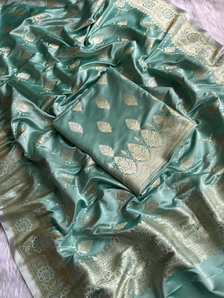 Pure Handloom Banarasi Mashru Silk Unstitched Suit