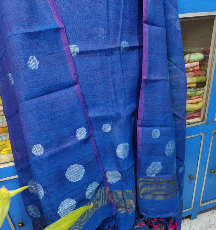 Pure Linen Tissue Jamdani Weaved 2pc unstitched suit