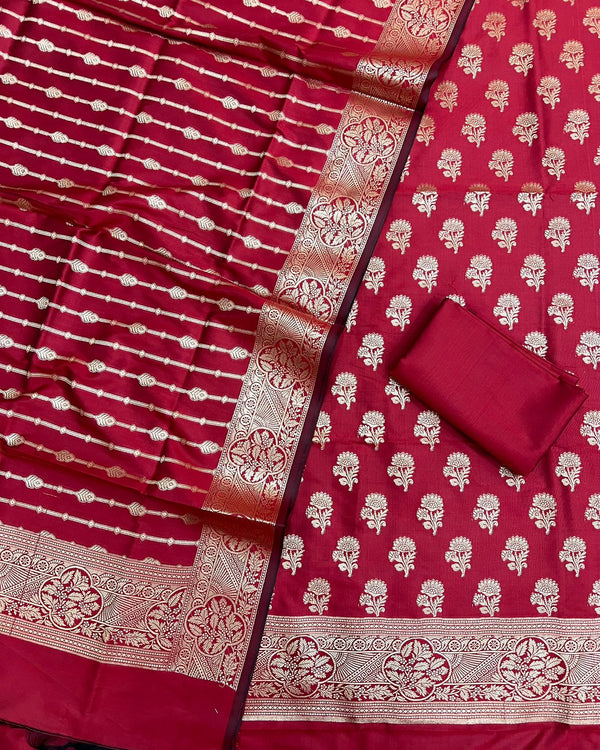 Exclusive Banarasi Silk 3pc Unstitched Suit