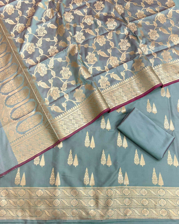 Exclusive Banarasi Silk 3pc Unstitched Suit