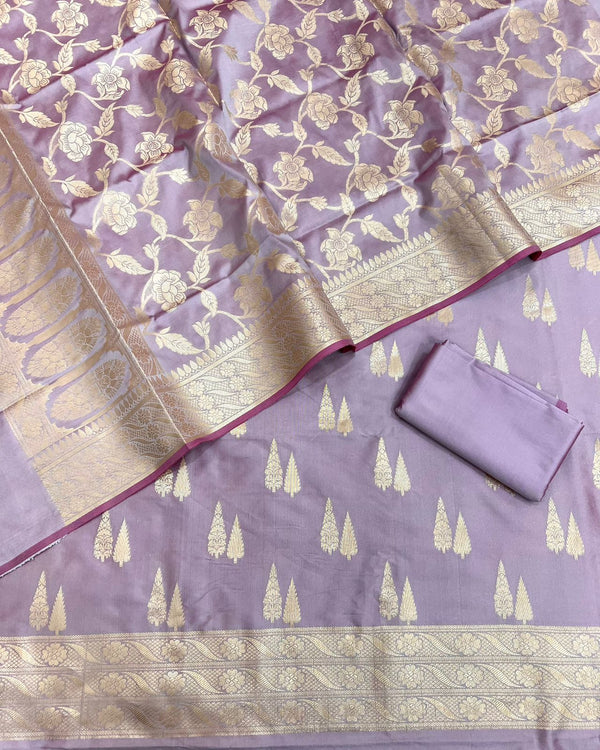 Exclusive Banarasi Silk 3pc Unstitched Suit