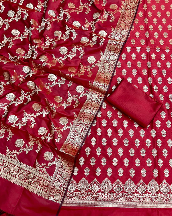 Exclusive Banarasi Silk 3pc Unstitched Suit