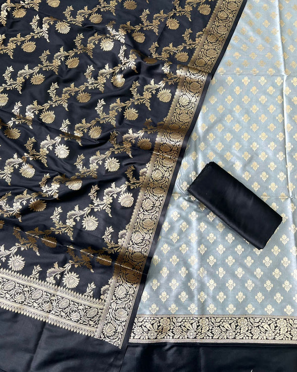 Exclusive Banarasi Silk 3pc Unstitched Suit