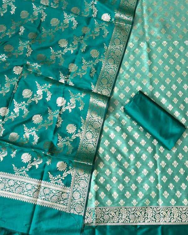 Exclusive Banarasi Silk 3pc Unstitched Suit