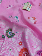 Pure Banarasi Handloom Tussar Silk Saree With Beautiful Paitheni and Zari Work