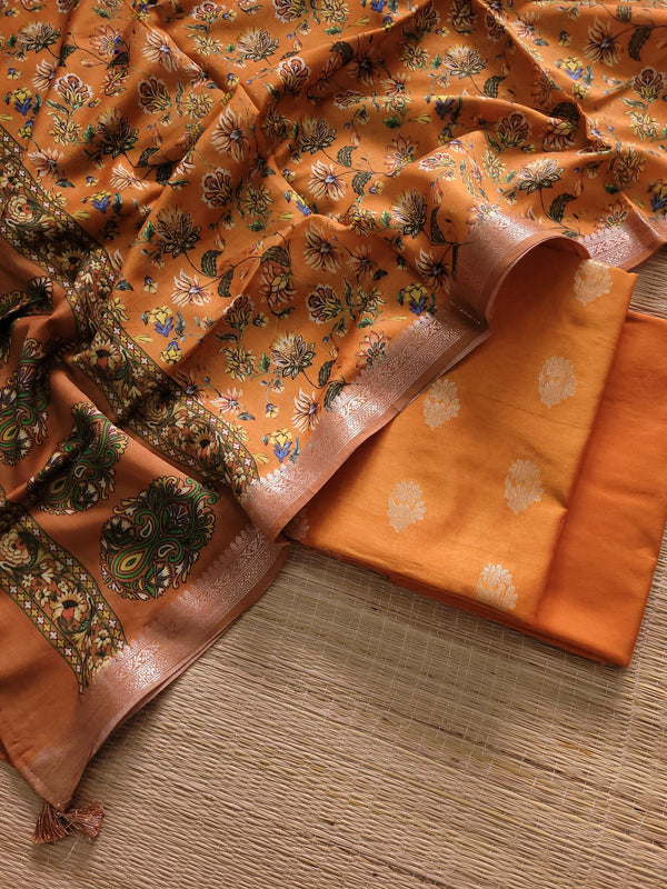 Pure Chanderi Silk Digital Printed Unstitched Suit