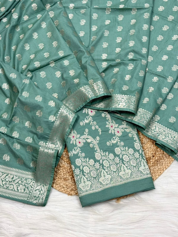 Exclusive Banarasi Chiniya Silk 3 pc Unstitched suit