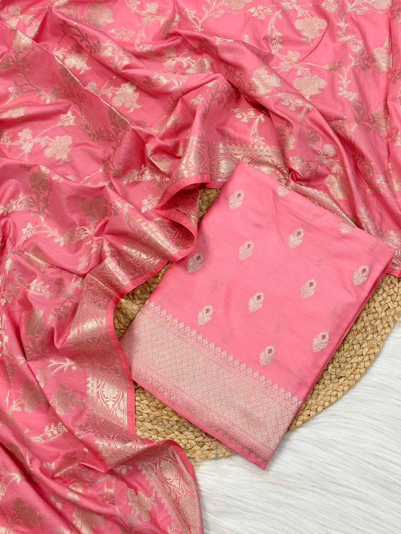 Exclusive Banarasi Chiniya Silk 3 pc Unstitched suit