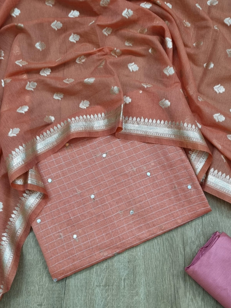 Pure Banarasi 3 PC Unstitched Suit