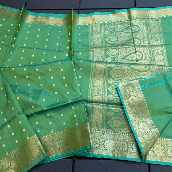 Pure Handloom Banarasi Katan Silk Saree with Zari Work and silk mark certified