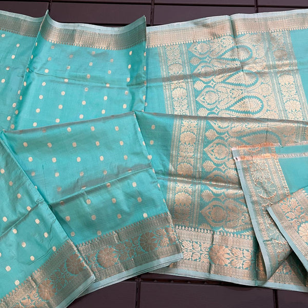 Pure Handloom Banarasi Katan Silk Saree with Zari Work and silk mark certified