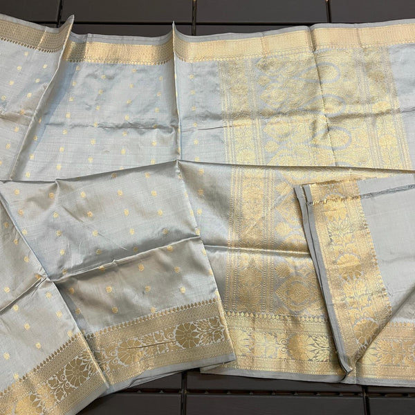 Pure Handloom Banarasi Katan Silk Saree with Zari Work and silk mark certified