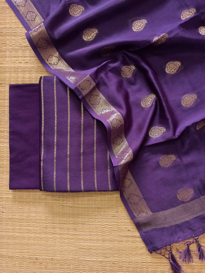 Exclusive Pure Banarasi Chanderi Silk Unstitched Suit