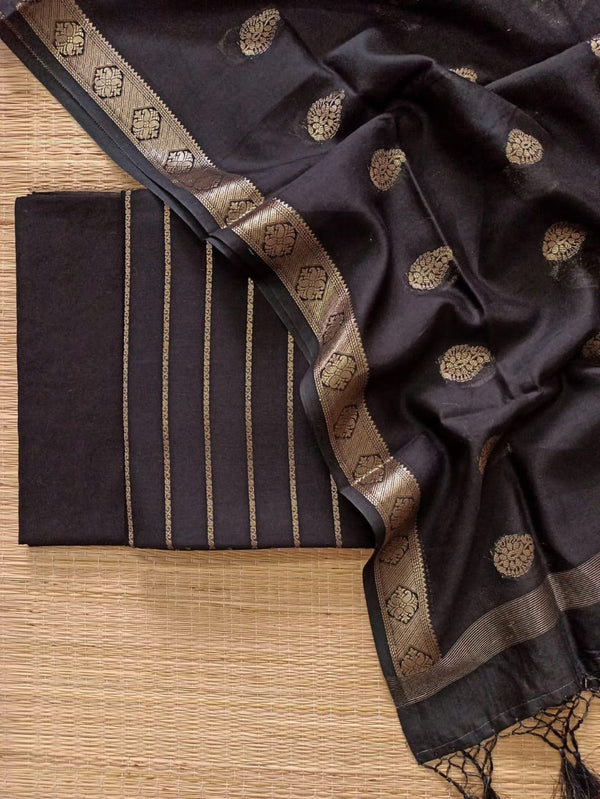 Exclusive Pure Banarasi Chanderi Silk Unstitched Suit