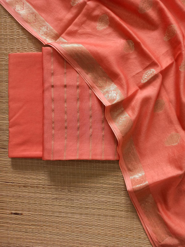 Exclusive Pure Banarasi Chanderi Silk Unstitched Suit