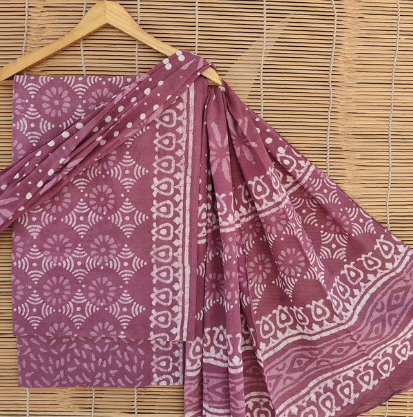 Pure Cotton Hand Block Printed Unstitched Suit set