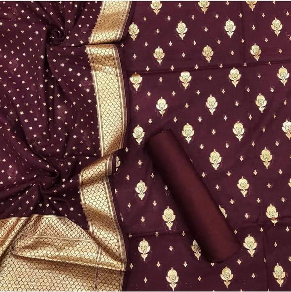 Banarasi Silk Unstitched Suit