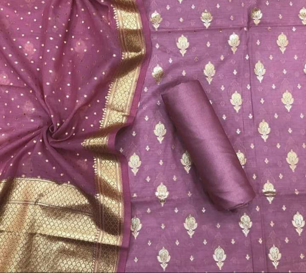 Banarasi Silk Unstitched Suit