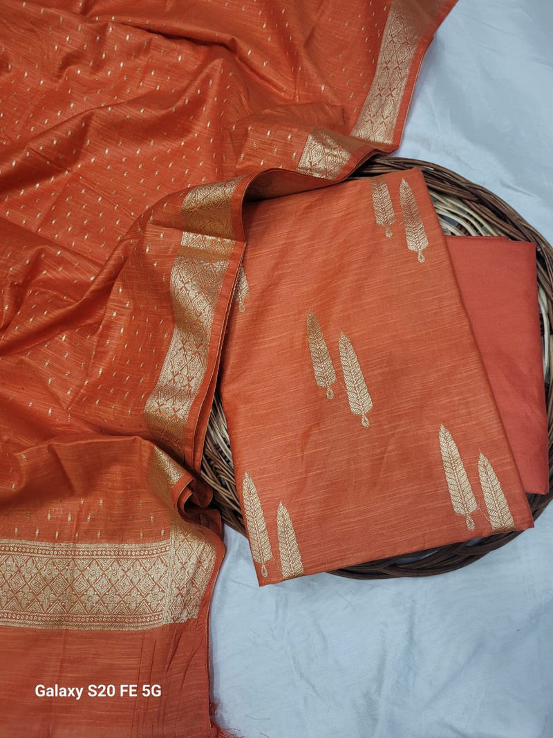 Banarasi Silk Unstitched Suit