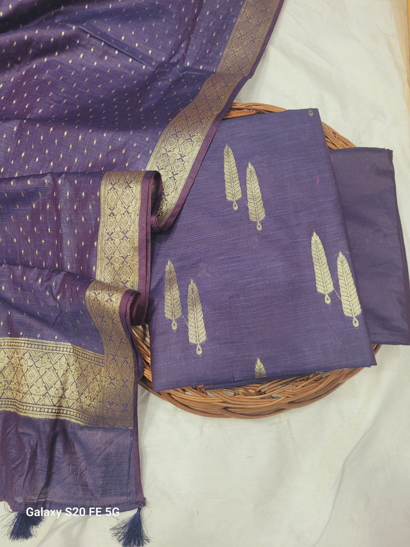 Banarasi Silk Unstitched Suit