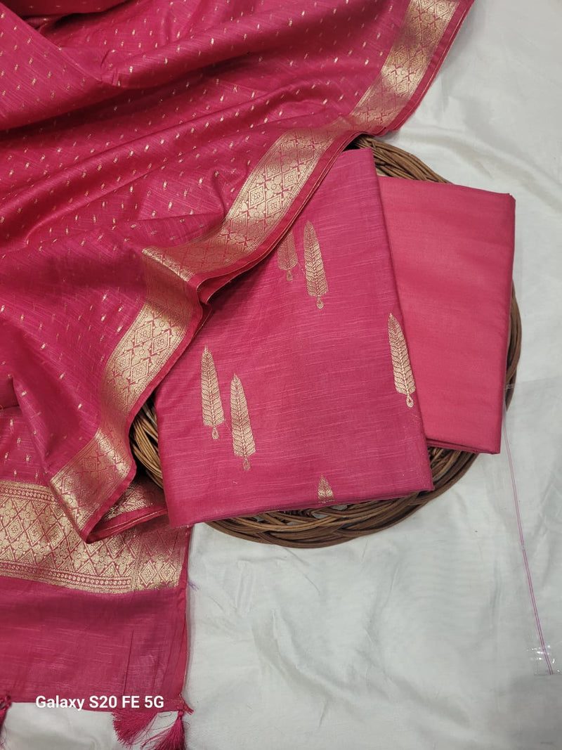 Banarasi Silk Unstitched Suit