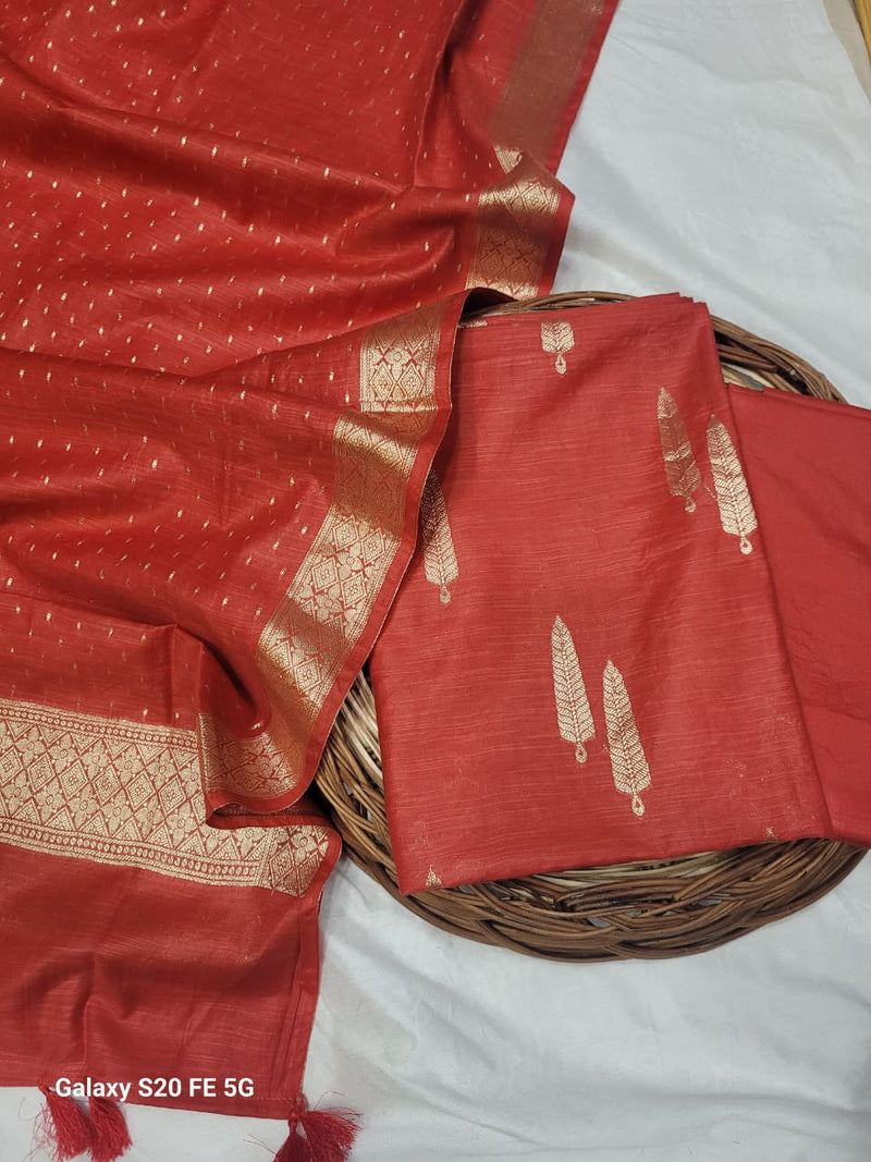 Banarasi Silk Unstitched Suit