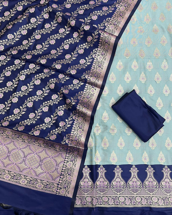 Exclusive Banarasi Silk 3pc Unstitched Suit