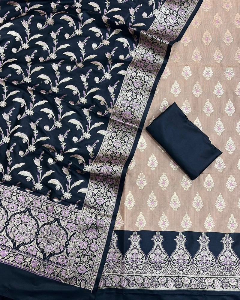 Exclusive Banarasi Silk 3pc Unstitched Suit