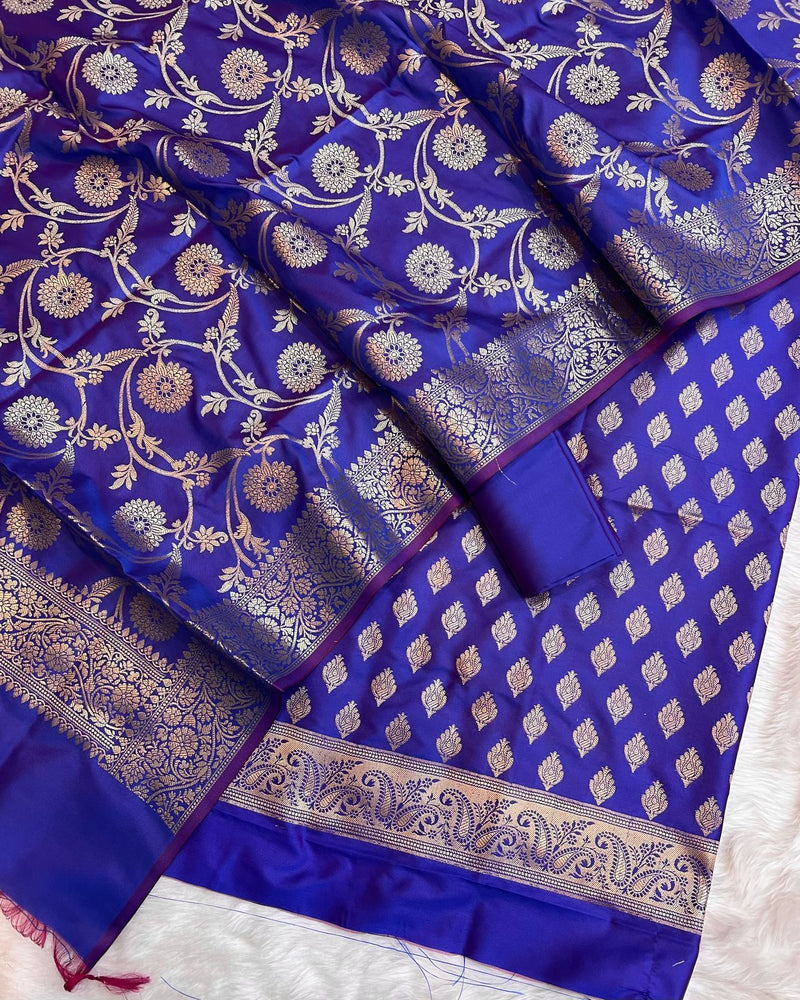 Exclusive Banarasi Silk 3pc Unstitched Suit