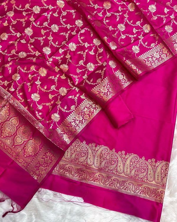 Exclusive Banarasi Silk 3pc Unstitched Suit