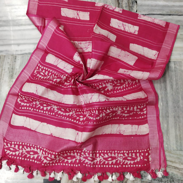 Bhagalpuri semi linen dupatta