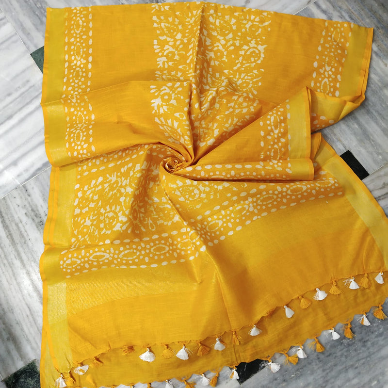 Bhagalpuri semi linen dupatta