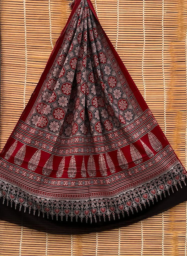 Pure cotton Azrak Print Dupatta.