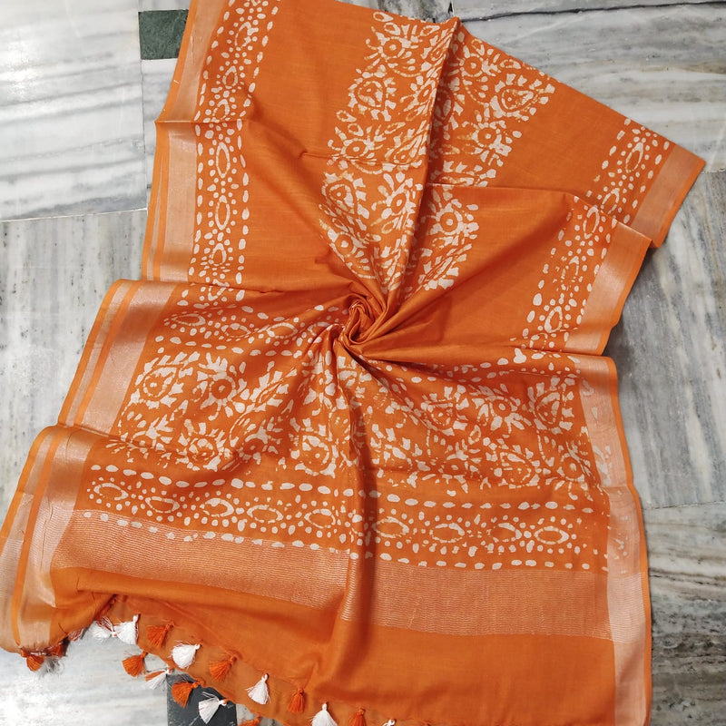 Bhagalpuri semi linen dupatta