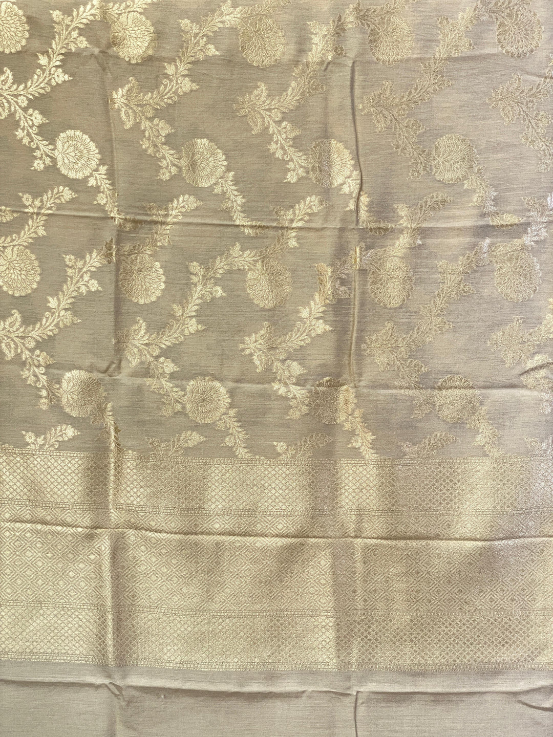 Pure Banarasi Munga Silk Weaved Unstitched Suit With Munga Silk Weaved Dupatta.