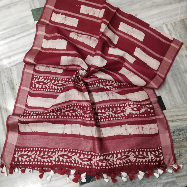 Bhagalpuri semi linen dupatta