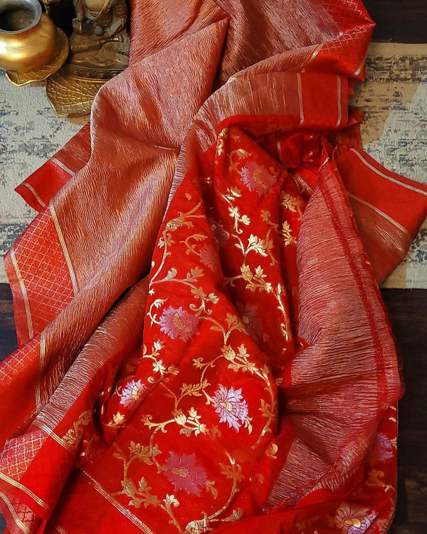 Banarasi Tissue Silk Saree With Blouse