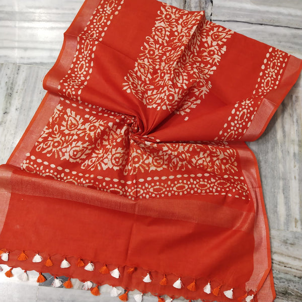 Bhagalpuri semi linen dupatta