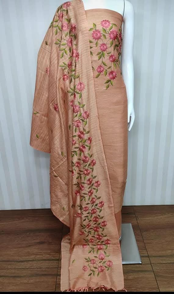 Khaddi Cotton Embroidery Unstitched Suit .