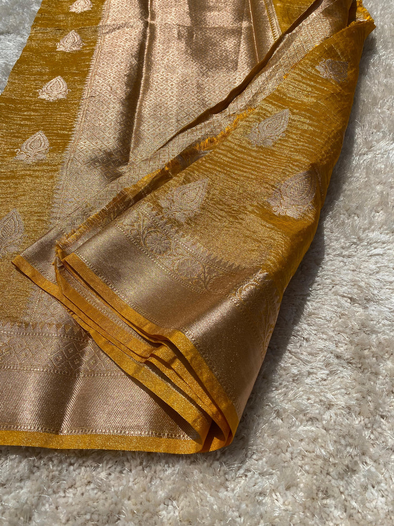 Banarasi Soft Katan Crush Tissue Silk Saree