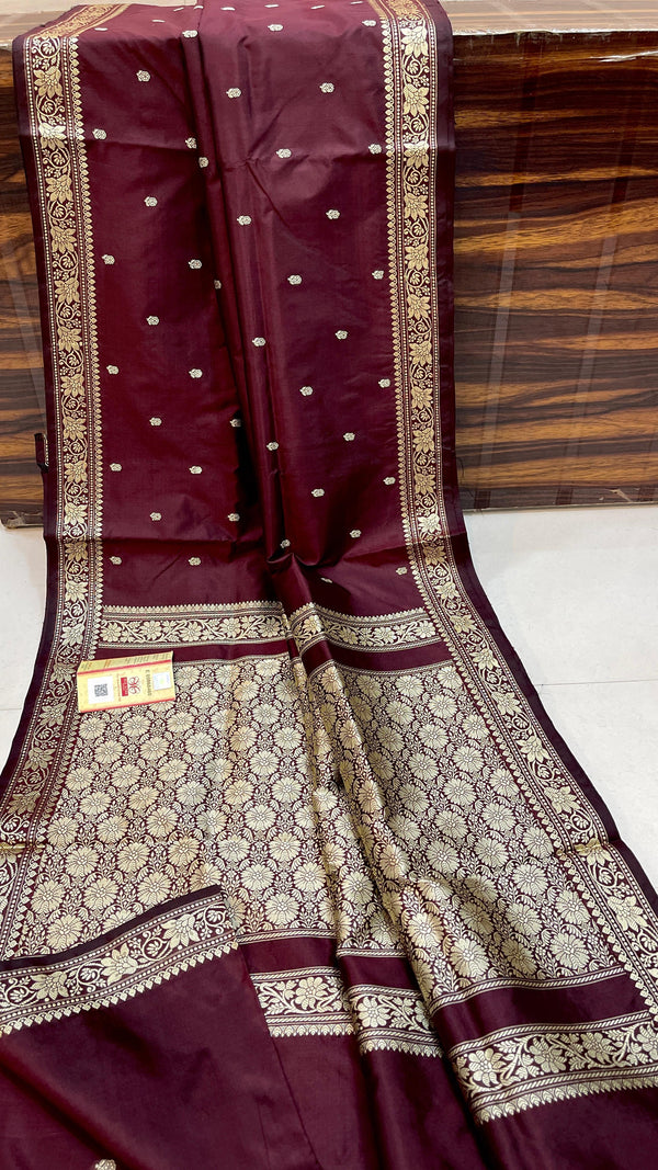 Pure Kanjivaram Silk Hand weaved saree With Blouse. ( length- 6.5 meter )