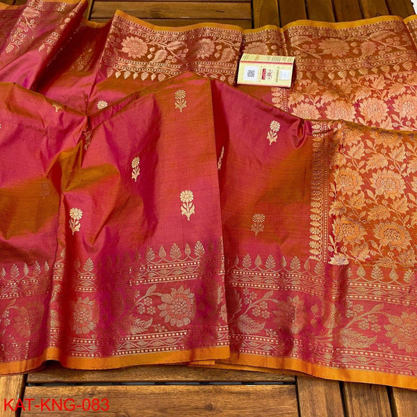 Pure Kanjivaram Silk Hand weaved saree With Blouse. ( length- 6.5 meter )