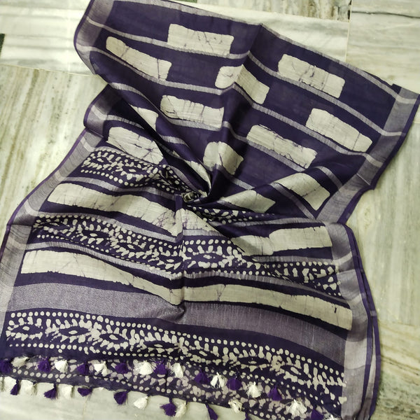 Bhagalpuri semi linen dupatta