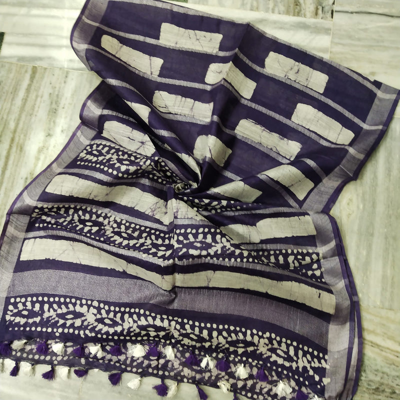 Bhagalpuri semi linen dupatta